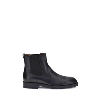 Tod's Black Calf Leather Bos Taurus Chelsea Mens Boots