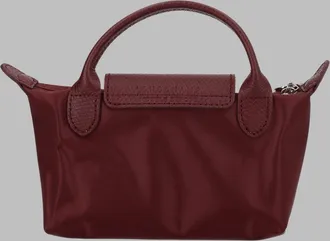 Longchamp Womens Clutch Le Pliage Original Bordeaux Polyamide Handbags Hand Bags