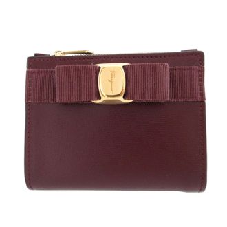 Ferragamo Bordeaux Leather Wallet (Bi-Fold) (Pre-Owned)