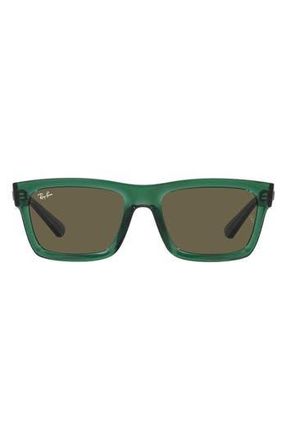 Ray-Ban Warren 57mm Rectangular Sunglasses in Transparent Green at Nordstrom Rack