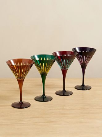 L'OBJET Set Di Quattro Bicchieri Da Martini Prism - Verde