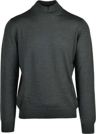 Gran Sasso Turtleneck Sweater with Fitted Silhouette in Vibrant Green