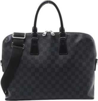 Louis Vuitton Pre-owned Porte Documents Jour - Heren - Vintage Handtas - Zwart - ONE Size - Leer - Vintage