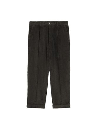 Ami Cotton Corduroy Carrot Trousers - Gray