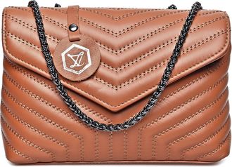 Luisa Vannini Brown Rundleer Tas