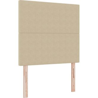 vidaXL Cabecero Led Con Luces De Tiras Led Verde Gris&aacute;ceo 100 Cm Tela Vidaxl