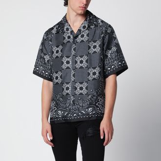 Amiri Camicia MA Check Camp a quadri in seta nera