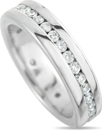 Luxury Bazaar 18K White Gold 0.75ct Diamond Eternity Band Ring MF08-012026