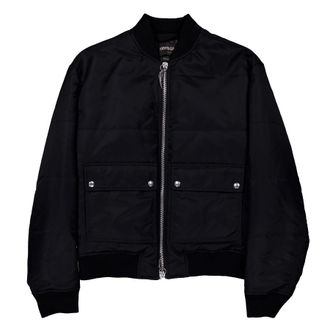 Roberto Cavalli Mens Black Padded Bomber Jacket, Brand Size 50 ( US Size 40 )