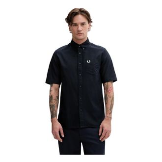 Fred Perry Heren, Overhemden, Blauw, Maat: 2XL