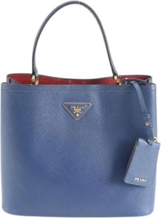 Prada Pre-owned Handbags, female, Blue, Size: ONE SIZE Pre-owned Vintage Tote Bag