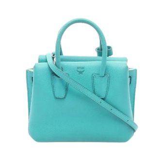 MCM Pre-owned Mini Bags, female, Blue, Size: ONE SIZE Pre-owned Milla Leather 2way Handbag