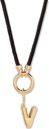 Brook & York Kai Initial Charm Necklace in Gold/Black V at Nordstrom