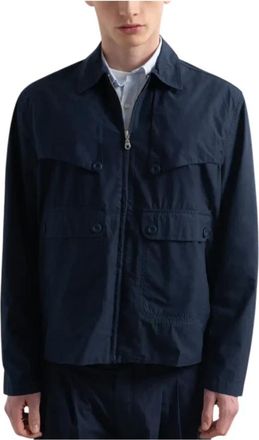 Edmmond Studios Marvin Jacket - Heren - Zomerjassen - Blauw - L - Katoen - Jassen