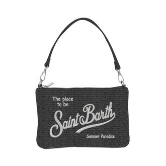 MC2 Saint Barth Shoulder Bags, female, Multicolor, Size: ONE SIZE Embroidered Raffia Tote Bag