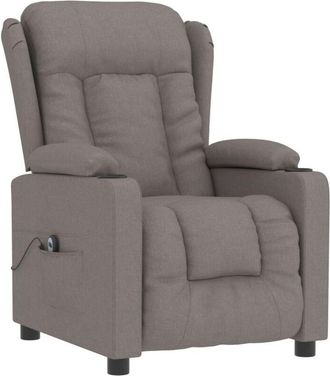 vidaXL Sill&oacute;n Reclinable El&eacute;ctrico Tela Gris Taup&eacute; Vidaxl