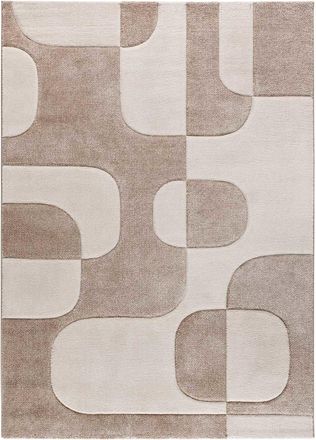 Atticgo Alfombra formas orgánicas crema/beige 160x230 cm
