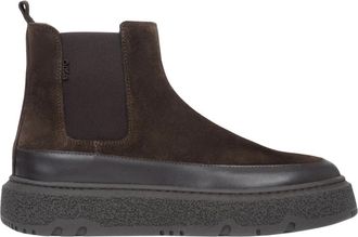 Estro & Luminara Velours Winter Chelsea Boots - Dames - Sneakers - Bruin - 36 EU - Leer - Schoenen