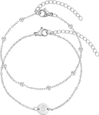 Adornia Set of 2 Assorted Chain Bracelets in Silver-S at Nordstrom Rack