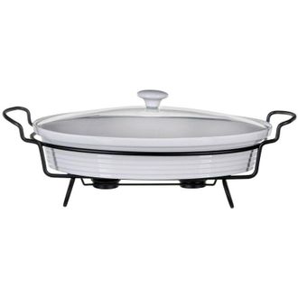 Maestro Fuente Para Horno De 2,2l Con Tapa Y Calentador Maestro Mr-11460-74