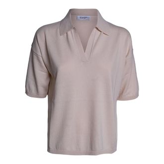 KANGRA V-neck Knitwear, female, Beige, Size: XS Polo Aperta Top