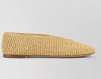 Bottega Veneta raffia ballerina flats