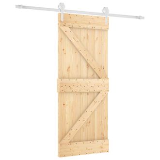 vidaXL Puerta Corredera Natural Y Blanco 85 X 210 Cm Vidaxl