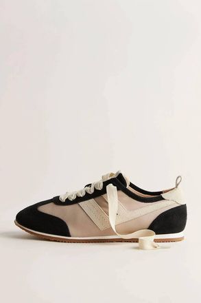 Free People Womens Aces Sneakers In Black/oyster