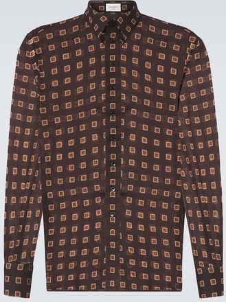 Saint Laurent Camicia in lana con stampa