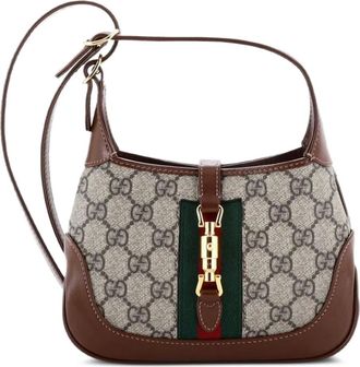 Gucci Jackie 1961 GG Coated Canvas Mini hobo bag - Marrone