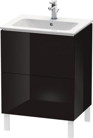 Duravit Mueble Bajo Lavabo L-cube 620x481x704mm Negro Alto Brillo