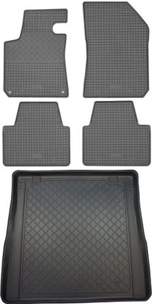 OEM Peugeot 308 Ii Sw Familiar (5 Puertas) Desde Junio De 2014. Juego De Alfombrillas De Goma Para Coche + Alfombrilla Para Maletero