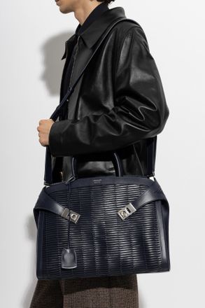 Ferragamo Hug Bag, Mens, Navy Blue