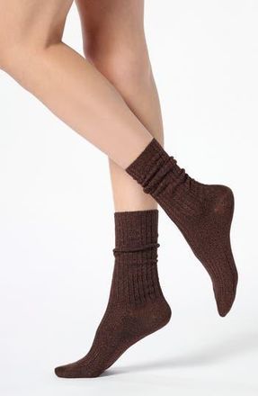 Orobl&ugrave; Diamond Rib Crew Socks in Bronze at Nordstrom Rack