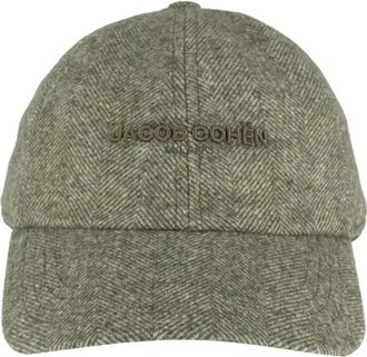 Jacob Cohen Cotton Gabardine Baseballpet - Heren - Petten - Groen - ONE Size - Katoen - Accessoires
