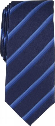 Alfani Mens Vaughn Stripe Tie In Navy