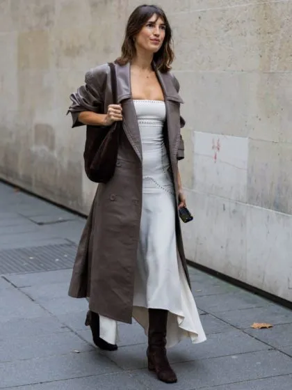 How to wear a white summer dress in fall