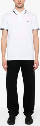 HUGO BOSS Paul Slim Fit White Short Sleeve Polo T-Shirt