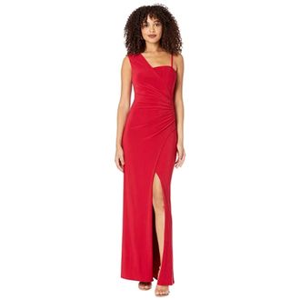 Bcbgmaxazria Long Evening Dress Red Stretch Side Slit Party GBO2100