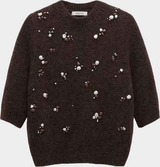 Dorothee Schumacher Loving Touch Embellished Alpaca-Wool Sweater