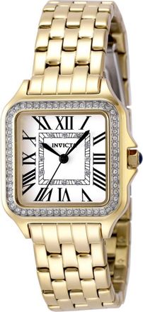 Invicta Angel 48995 Dames Horloge - Quartz Uurwerk - Roestvrij Staal met zilveren Wijzerplaat - 28mm