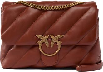 Pinko Pinko, Dames, Tassen, Bruin, Maat: ONE Size Leer