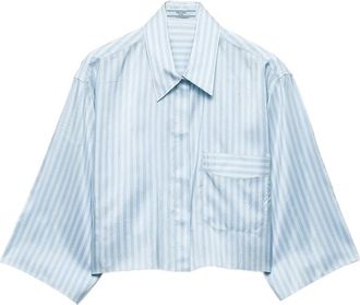 Prada Striped Patch-pocket Shirt