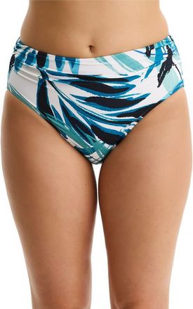 Gottex Island Breeze Shirred High Waist Swim Bottom in Blue-Multi at Nordstrom, Size 12