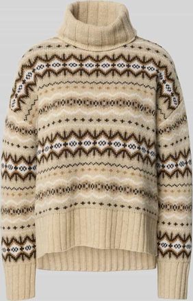 Barbour Regular Fit Rollkragenpullover aus Woll-Mix Modell HELEN in Beige, Größe 36