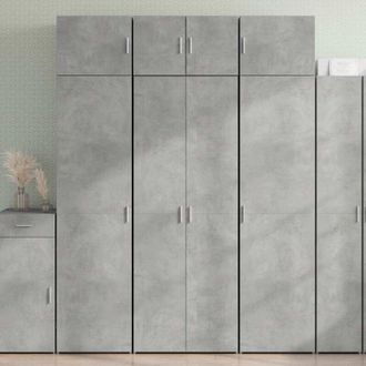 vidaXL Vidaxl - Aparador Alto Madera De Ingenier&iacute;a Gris Hormig&oacute;n 70x42,5x185 Cm
