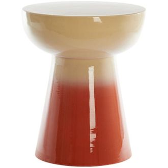 Light & Living Light&living - Mesa De Centro Rovini Cr&egrave;me Con Naranja Oscuro