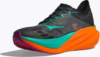Hoka One One Mens Mach X2 Sneakers In Black/electric Aqua