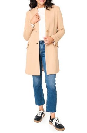 Gibsonlook Notch Collar Cotton Blend Jacket in Cappuccino at Nordstrom, Size X-Large