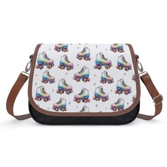 Generic Colorful Roller Skates Crossbody Bags for Women Shoulder Messenger Bag Purse Handbags